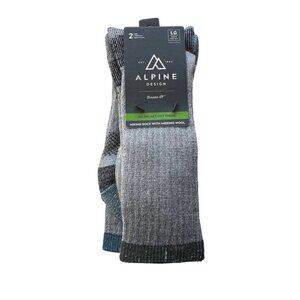 2- Alpine Design Hiking Wool Size Large 8-12 Crew NWT Men's